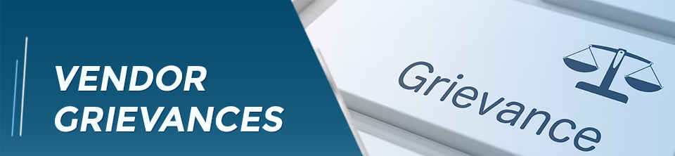 Vendor Grievances - Banner